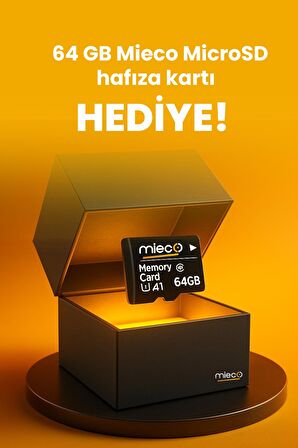 Mieco A7 4K UHD /  Wifi / ADAS / 150° Ultra Geniş Açı / Gece Görüşü /  Ön + Arka Araç Kamerası (2025) + Hafıza Kartı Hediyeli